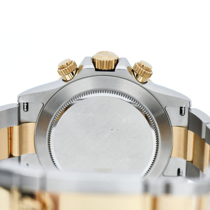 Rolex Stainless Steel 18K Yellow Gold Diamond 40mm Oyster Perpetual Cosmograph Daytona Watch Black 116503 4 of 5