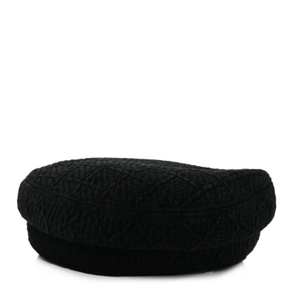 Chanel Viscose Silk Quilted CC Cap M Black 6 of 8