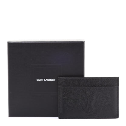 Saint Laurent Textured Calfskin Belle De Jour Card Case Black 8 of 8