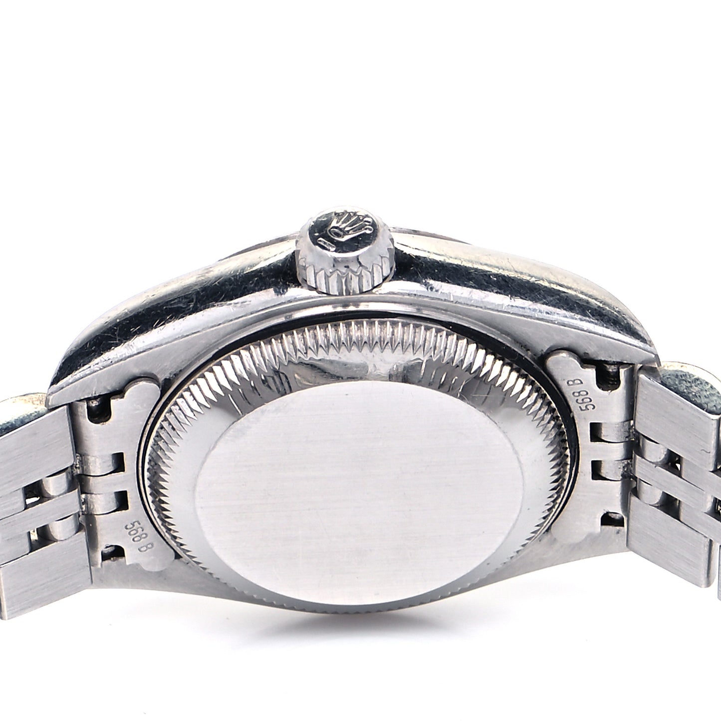 Stainless Steel 18K White Gold Diamond Mother of Pearl 26mm Oyster Perpetual Datejust Watch 79174