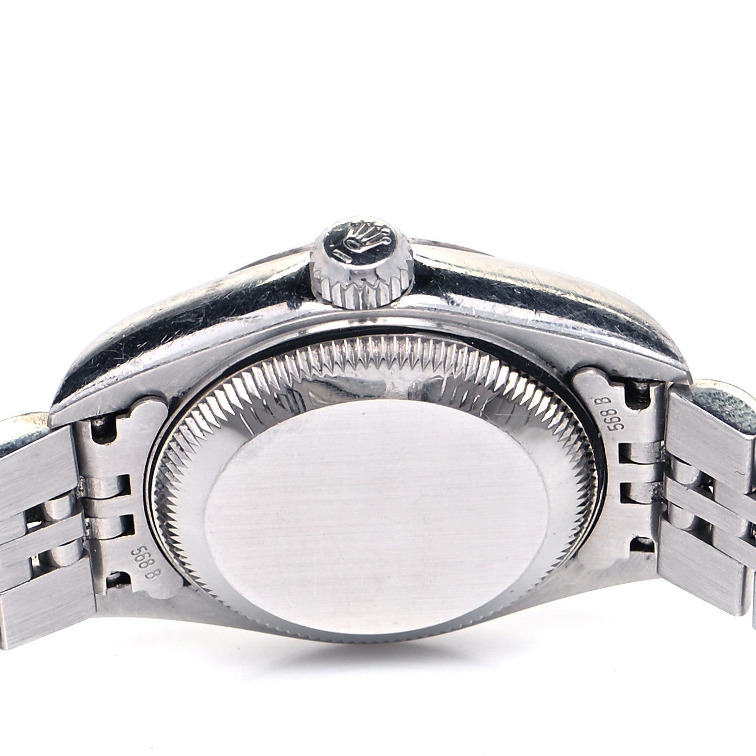 Rolex Stainless Steel 18K White Gold Diamond Mother of Pearl 26mm Oyster Perpetual Datejust Watch 79174 8 of 9