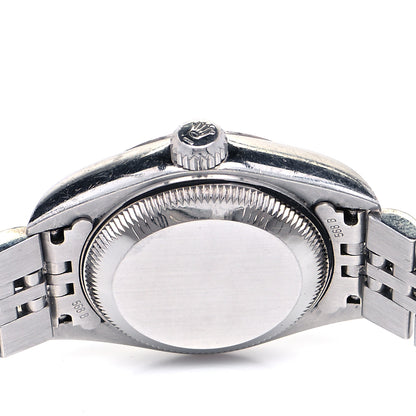 Rolex Stainless Steel 18K White Gold Diamond Mother of Pearl 26mm Oyster Perpetual Datejust Watch 79174 8 of 9
