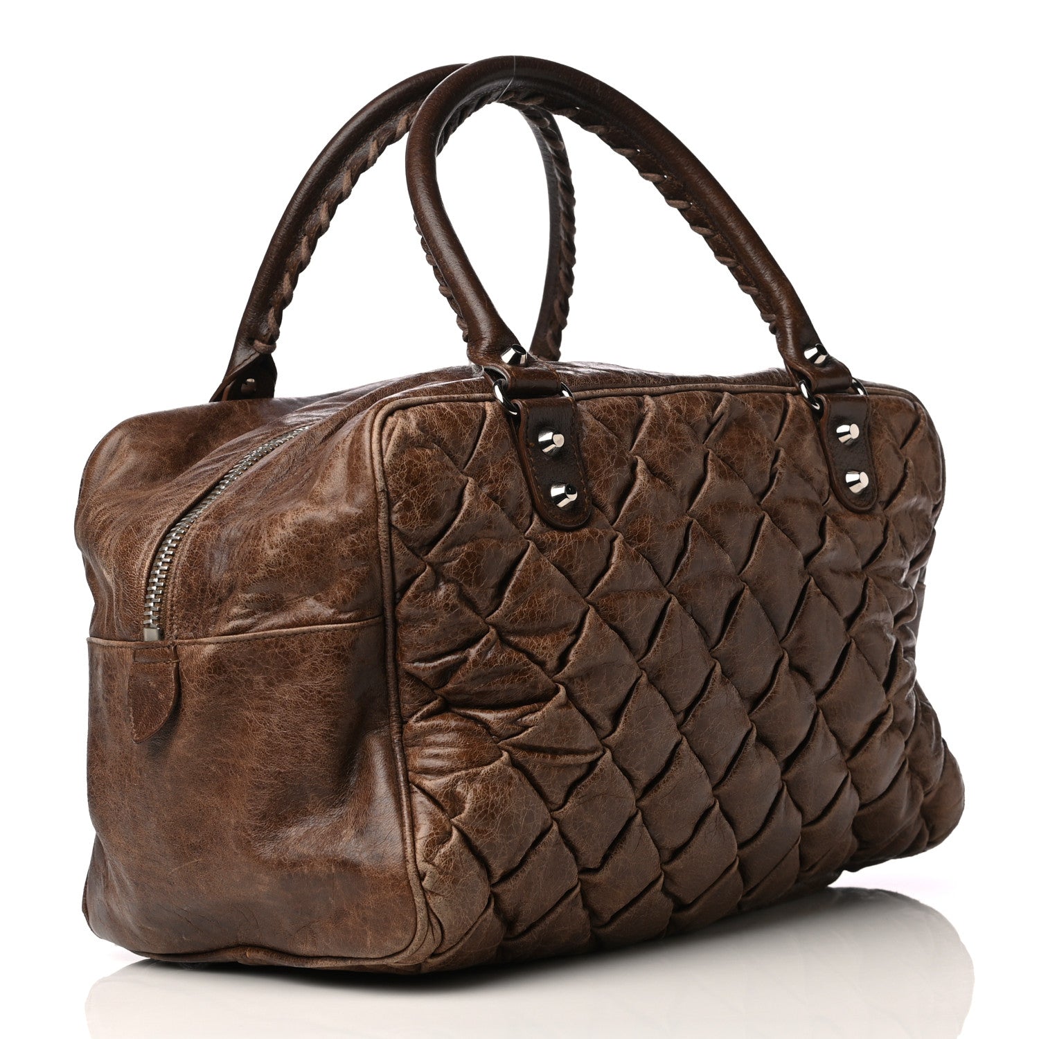 Balenciaga Chevre Quilted Matelasse MM Sienna 2 of 17