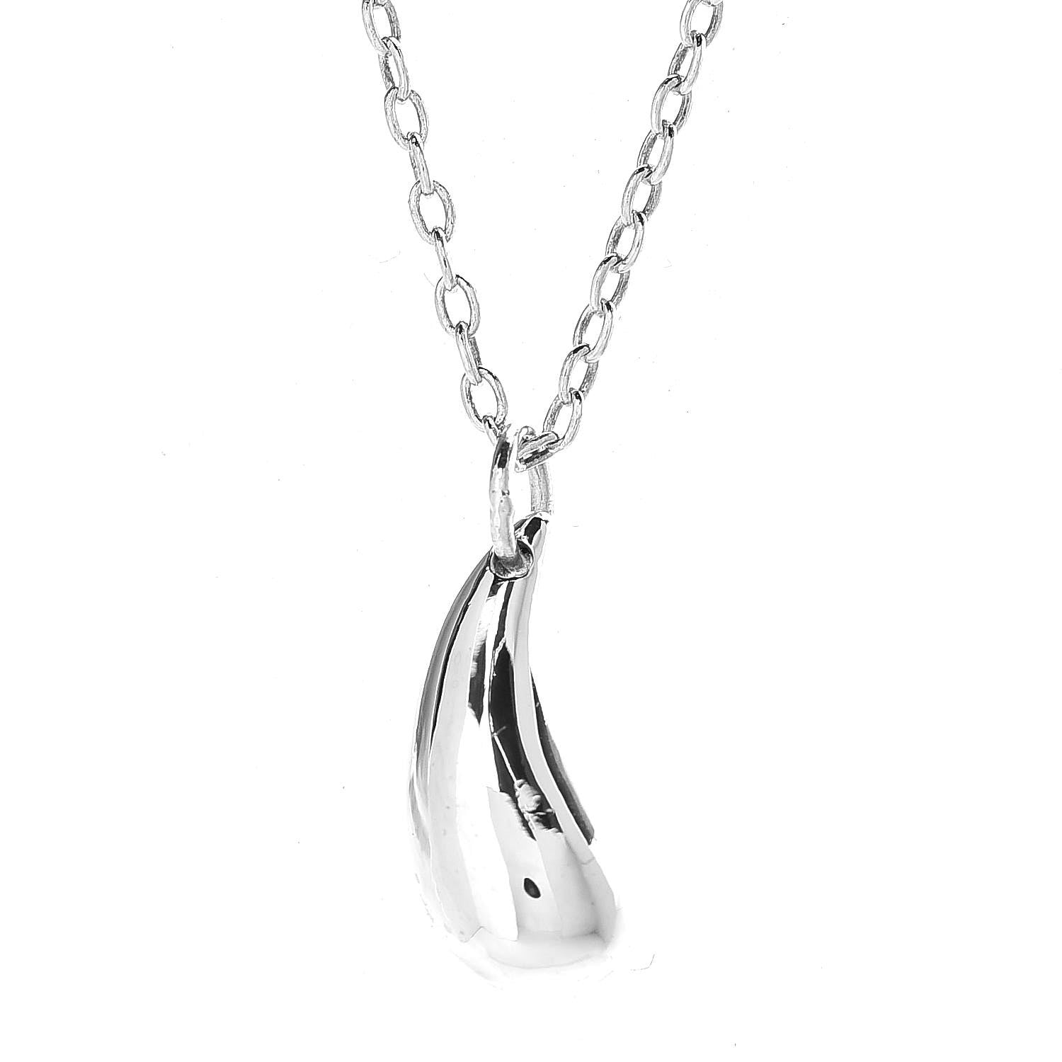 Tiffany Sterling Silver Elsa Peretti Teardrop Pendant Necklace 4 of 6