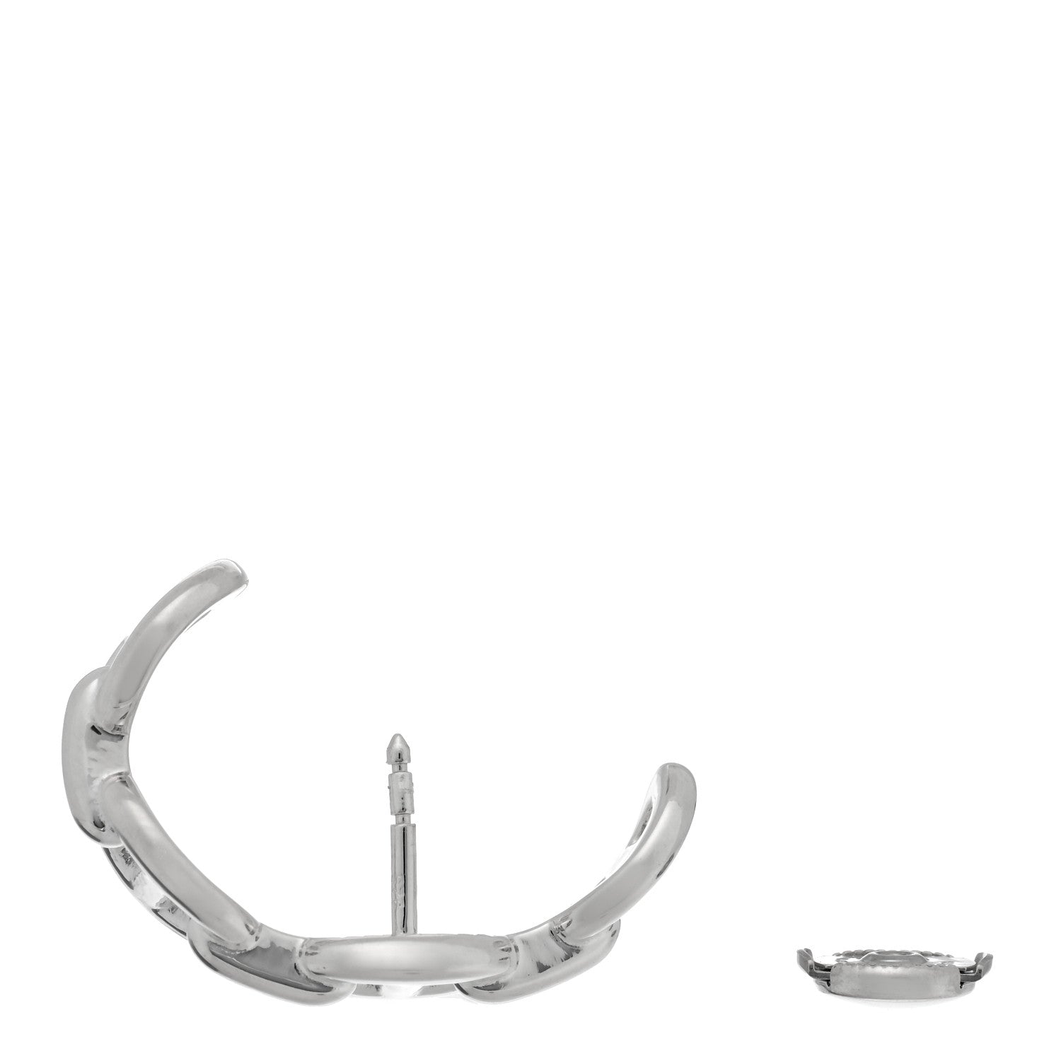 Hermes Sterling Silver Chaine D'Ancre Enchainee Single Climber Earring 3 of 5