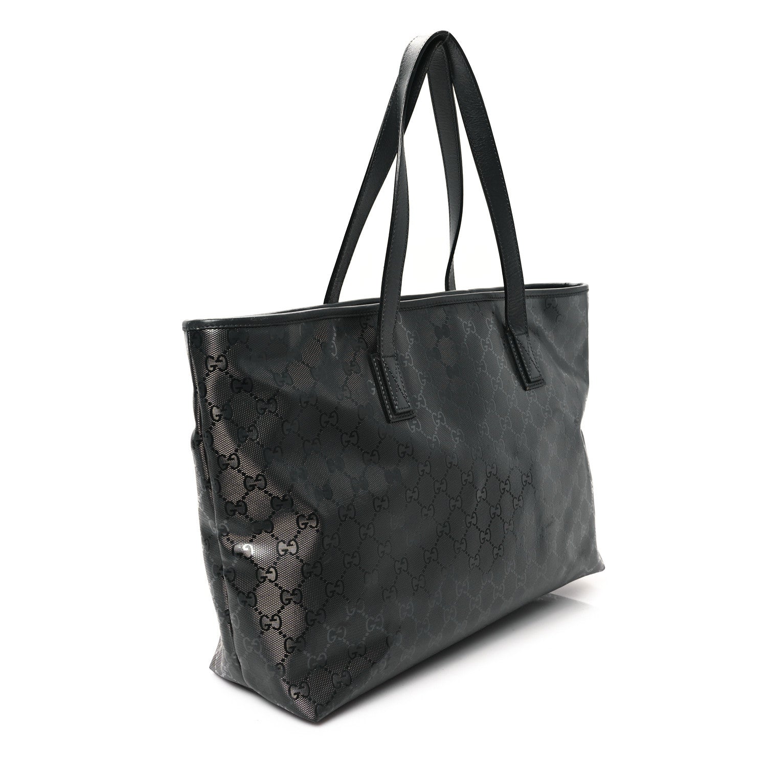 Gucci Imprime Monogram Medium Zippered Shopping Tote Pewter 3 of 11