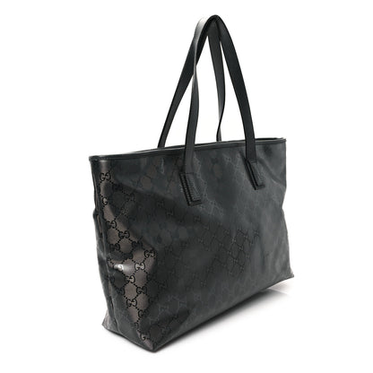 Gucci Imprime Monogram Medium Zippered Shopping Tote Pewter 3 of 11
