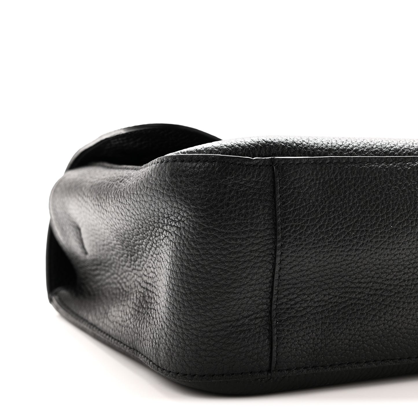 Grained Calfskin Small Souplissimo Maxi Flap Black