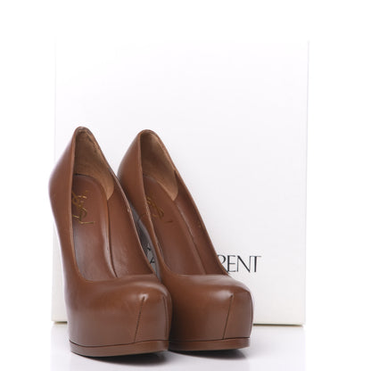 Saint Laurent Vernigolf Tribtoo 105 Platform Pumps 38 Brown 10 of 10