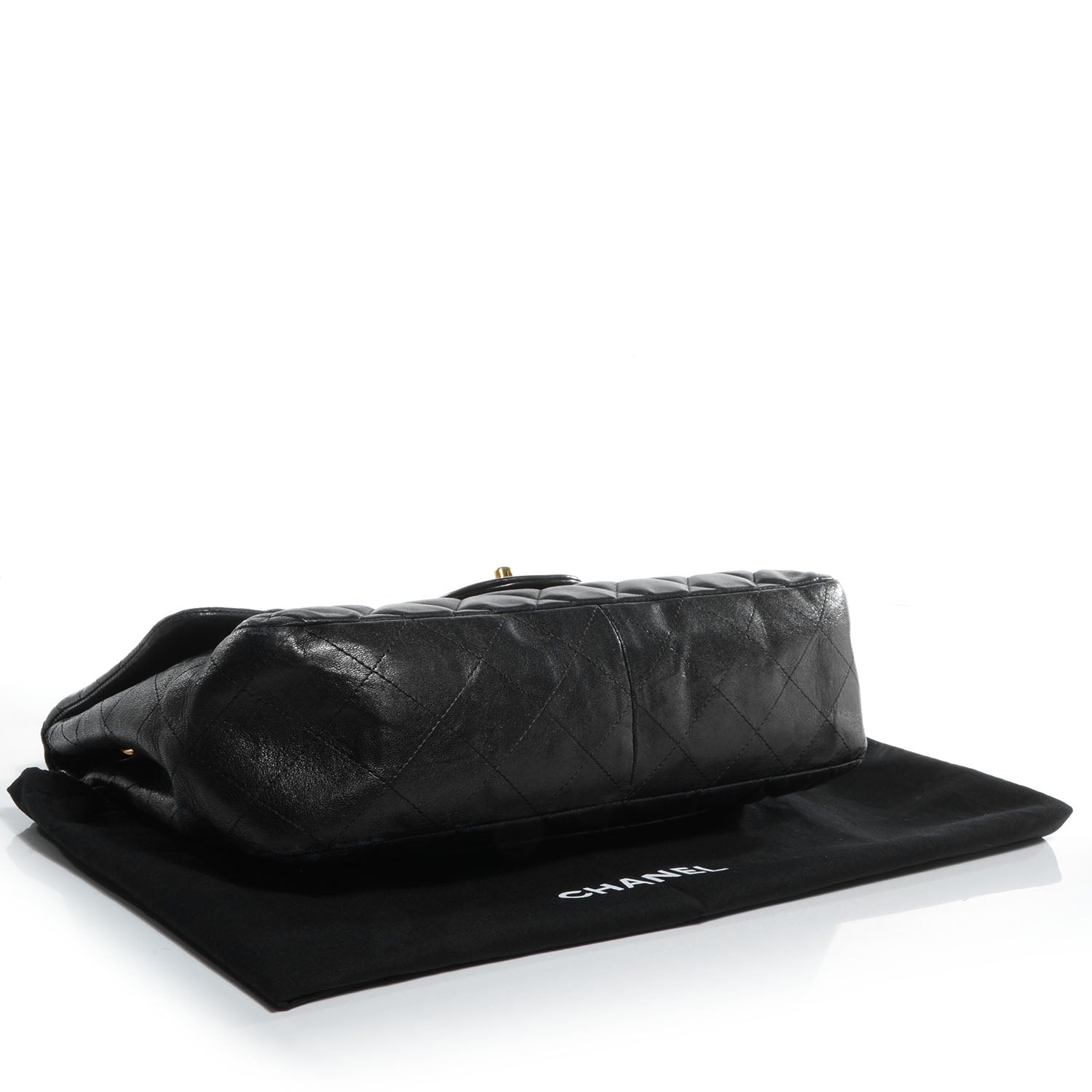 Chanel Lambskin Quilted Jumbo Single Flap Black 4 of 8