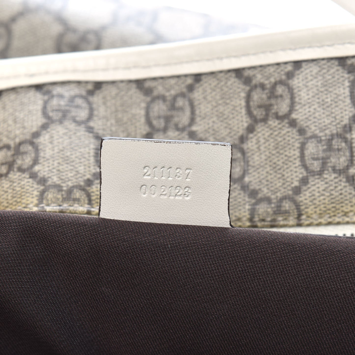 GG Supreme Monogram Medium Zippered Shopping Tote Off White
