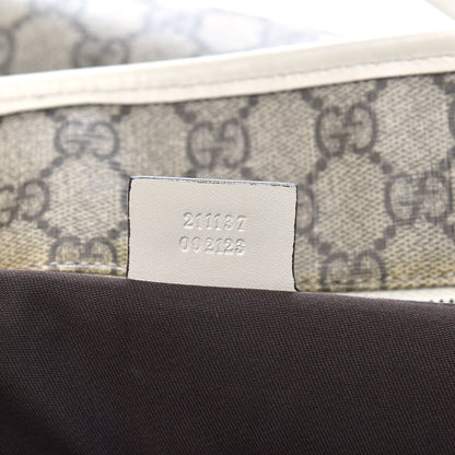 Gucci GG Supreme Monogram Medium Zippered Shopping Tote Off White 7 of 10