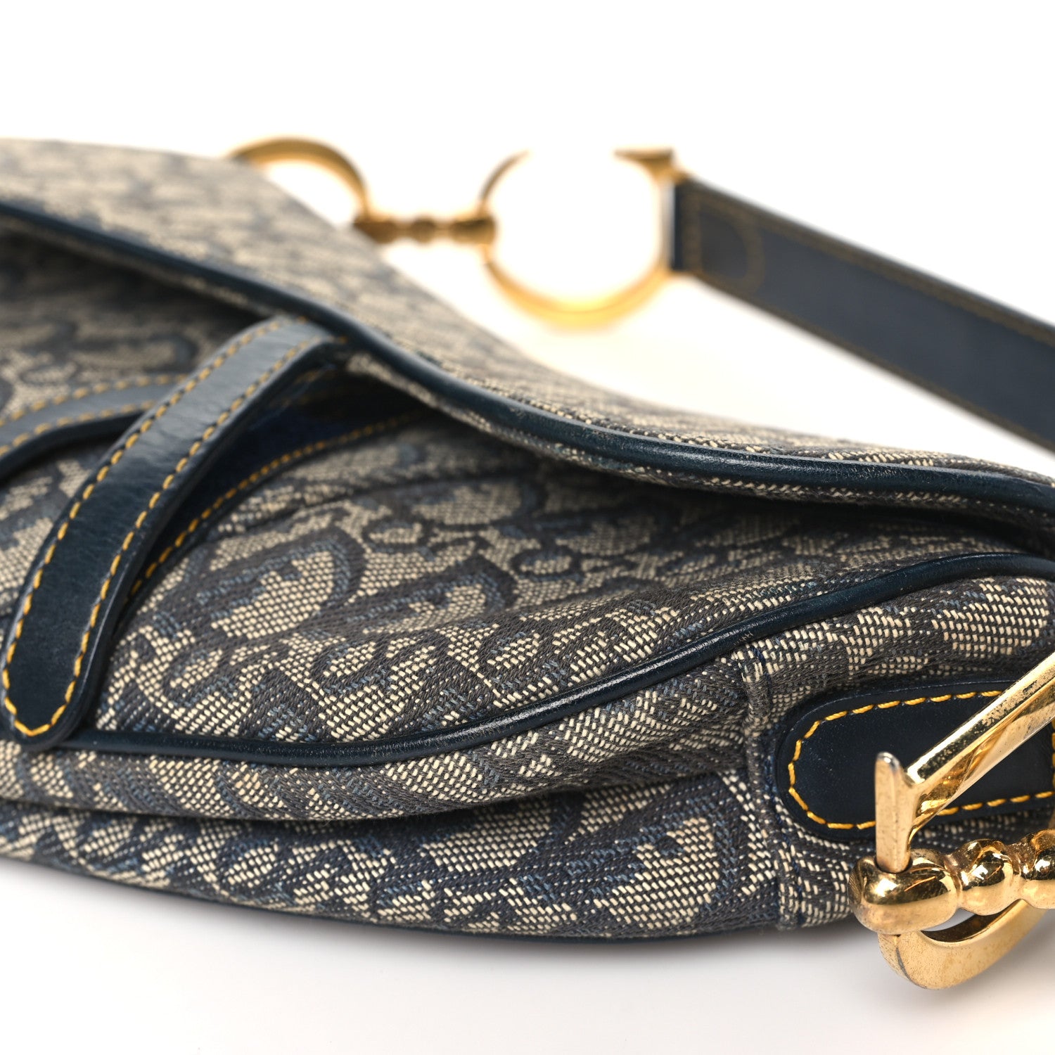 Christian Dior Monogram Saddle Bag Blue 9 of 11