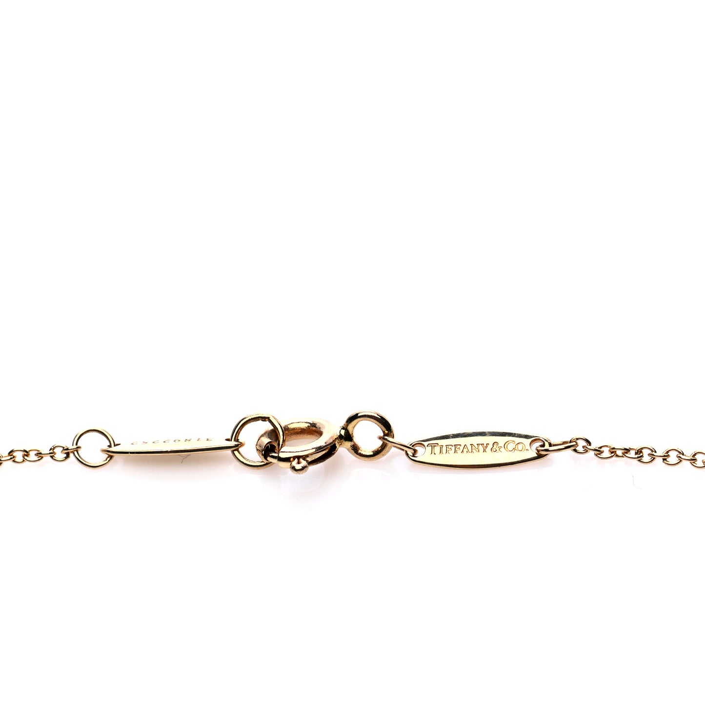 18K Yellow Gold Diamond .21ct Elsa Peretti Diamonds by the Yard Pendant Necklace