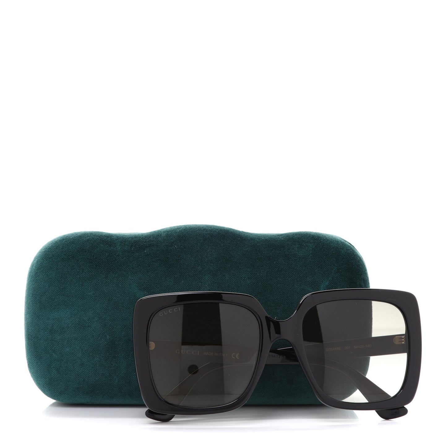 Crystal Square Frame GG Sunglasses GG0418S Black