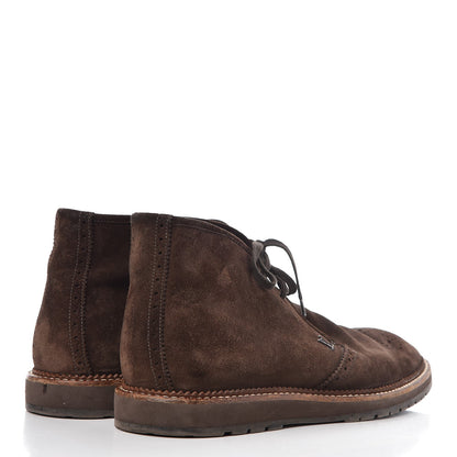 Louis Vuitton Mens Suede Brogues Boots 9.5 Brown 16 of 23