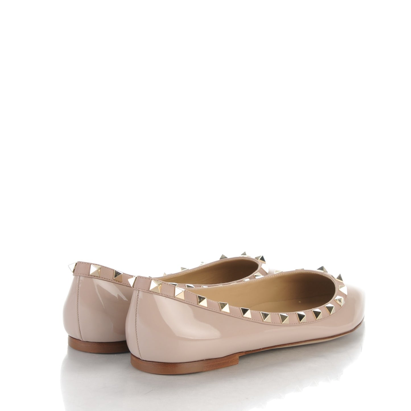 Patent Rockstud Ballerina Flats 40 Poudre