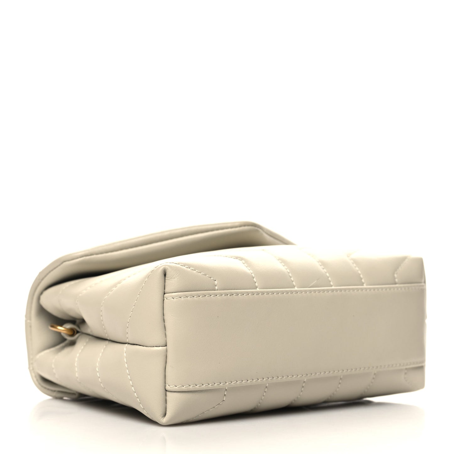Calfskin Y Quilted Monogram Toy Loulou Crossbody Bag Blanc Vintage