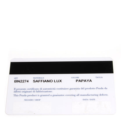 Prada Saffiano Lux Medium Double Zip Tote Papaya 8 of 10