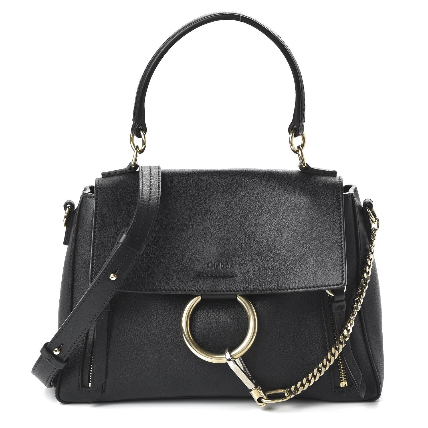 Chloe Calfskin Small Faye Day Shoulder Bag Black 1 of 9