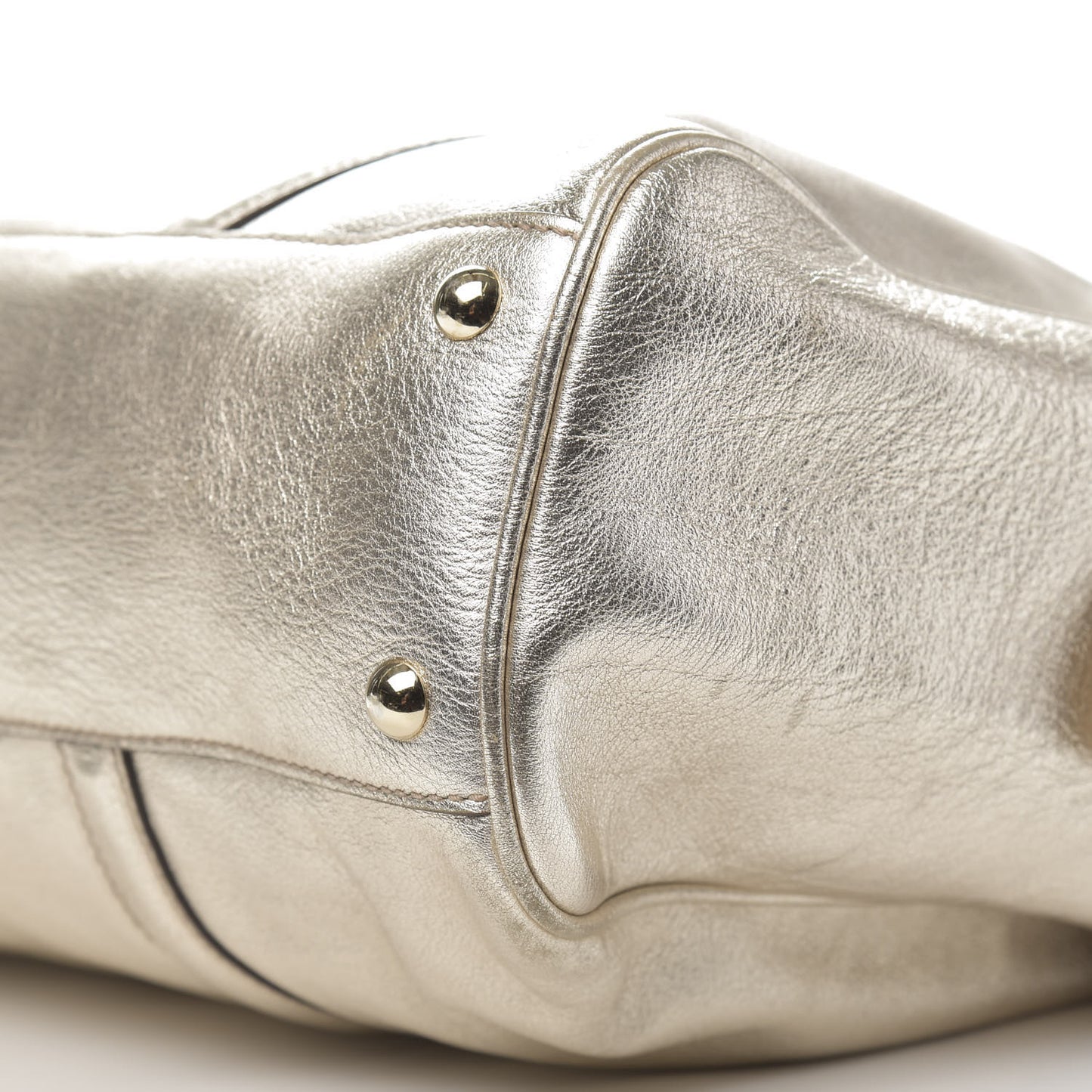 Metallic Calfskin Medium Britt Boston Gold