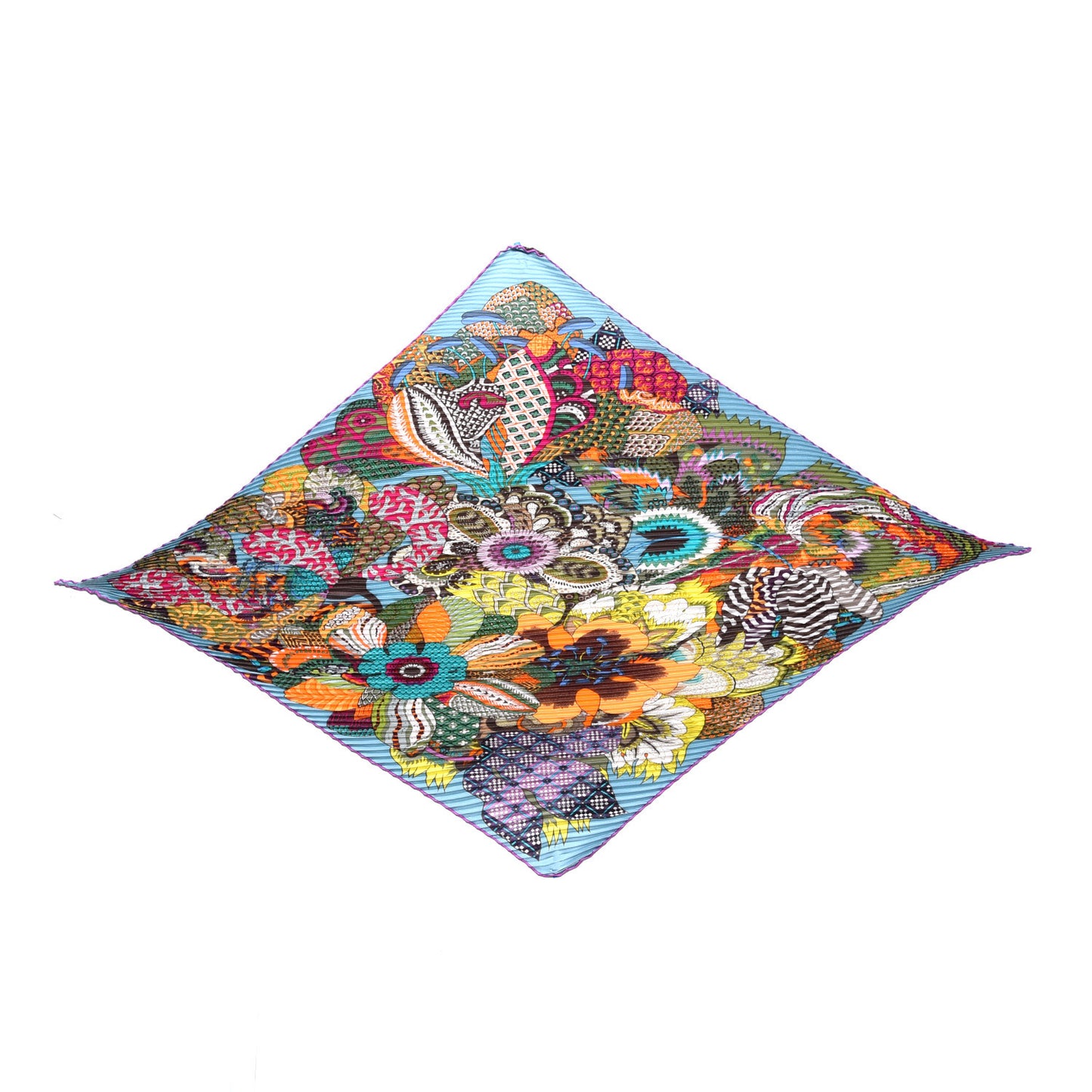 Silk Plisse Scarf 90