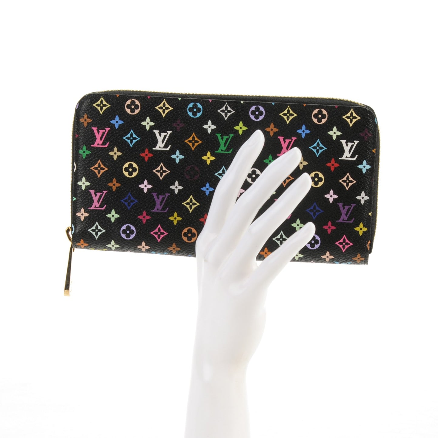 Monogram Multicolor Zippy Wallet Black Violet