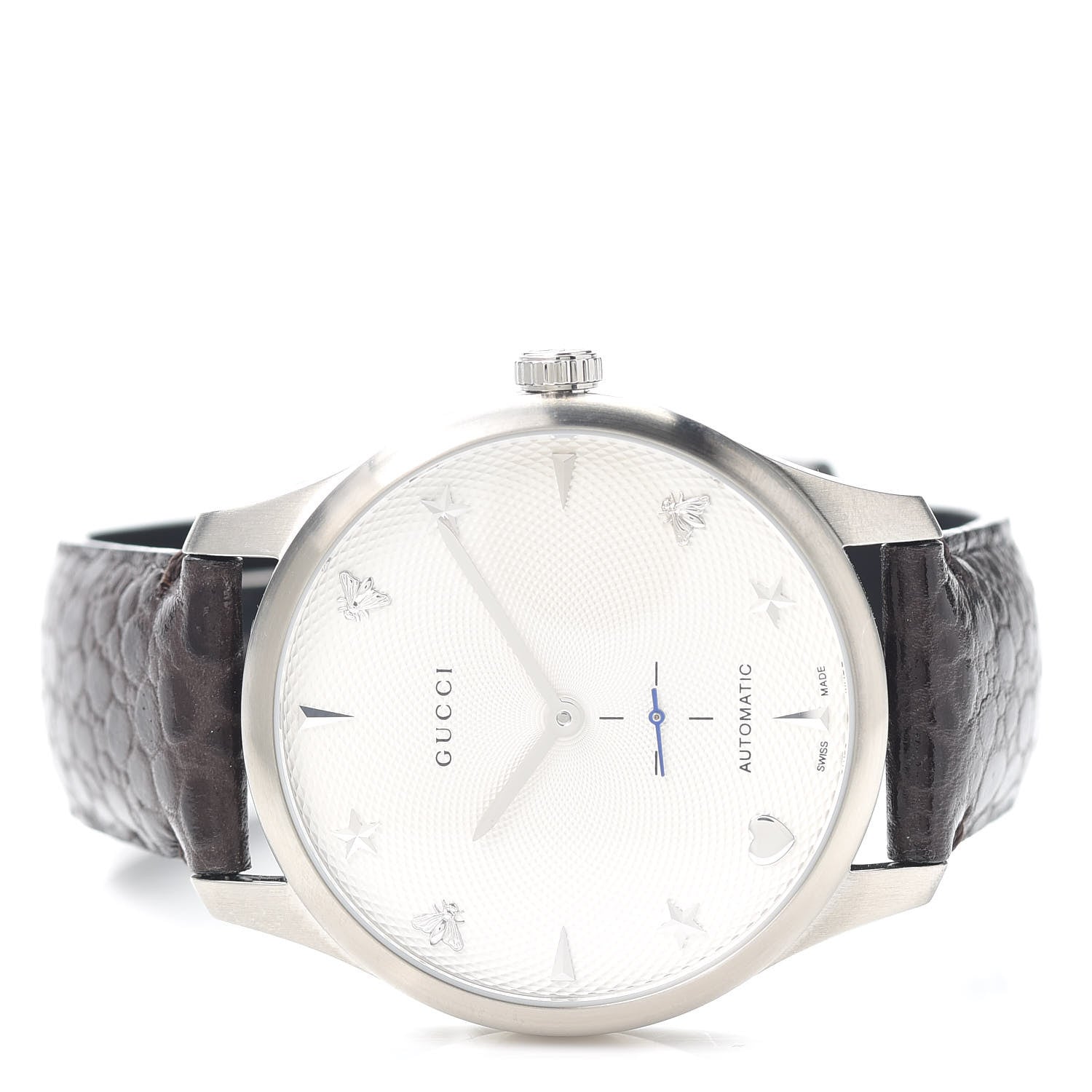Gucci Stainless Steel Alligator 40mm G-Timeless Charm Automatic Watch 2 of 6