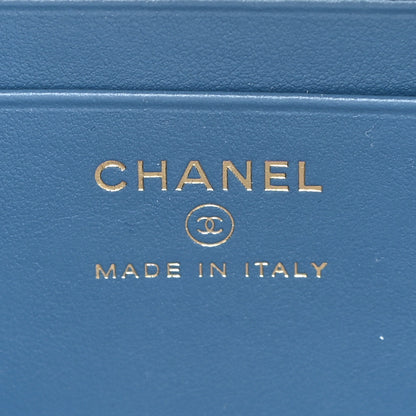 Chanel Denim Quilted CC Pearl Crush Camera Case Blue 6 of 11