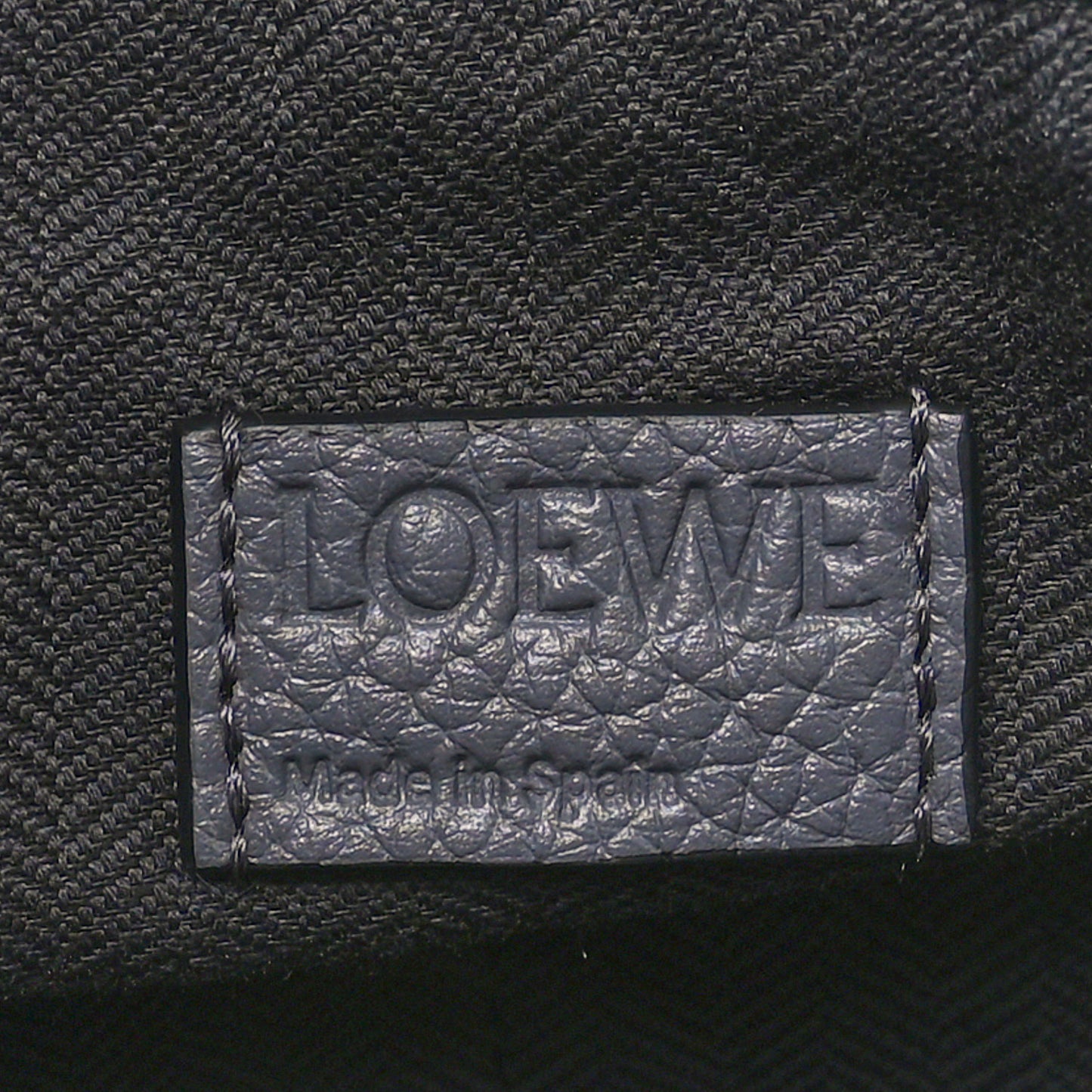 Calfskin Large Puzzle Edge Bag Dark Grey