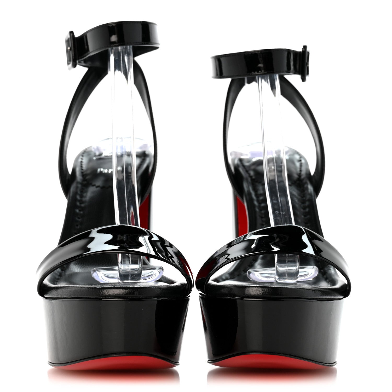 Christian Louboutin Patent Movida Sabina 130 Sandals 37 Black 3 of 9