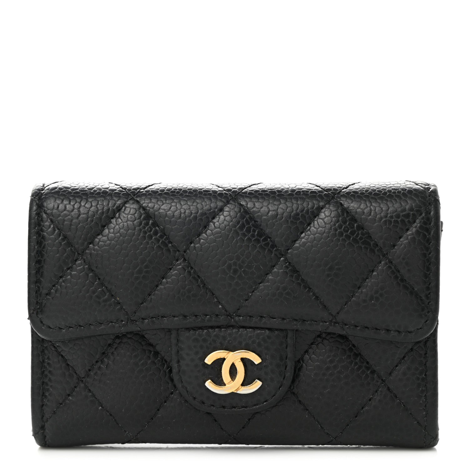 Chanel Caviar Quilted Flap Card Holder Black 1 of 10