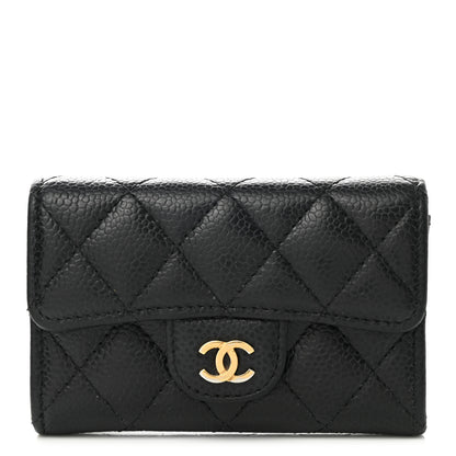Chanel Caviar Quilted Flap Card Holder Black 1 of 10