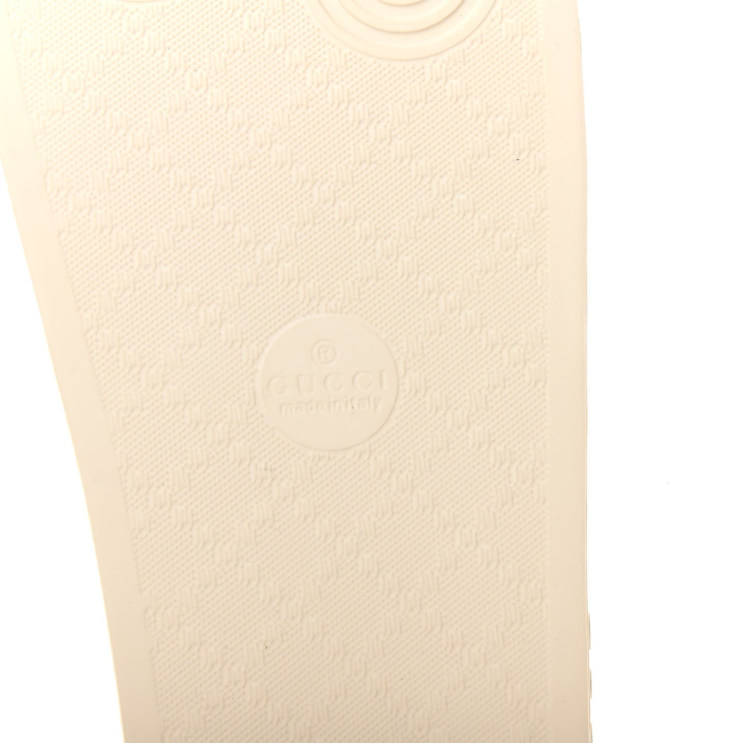 Rubber Logo Stamped Mens Slide Sandals 11 White