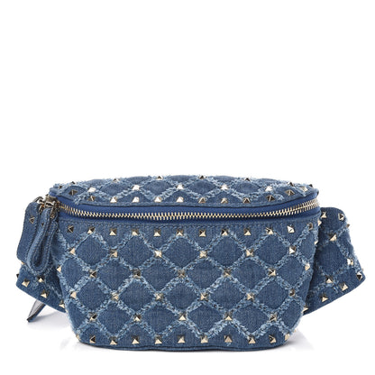 Valentino Garavani Denim Rockstud Spike Belt Bag 95 Denim 1 of 10