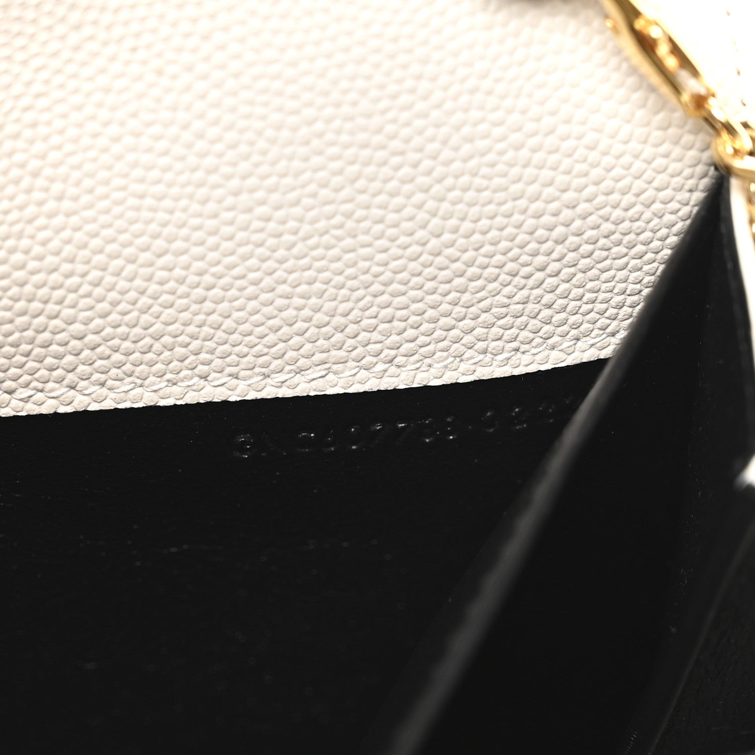Saint Laurent Grain De Poudre Monogram Uptown Chain Wallet Crema Soft 8 of 11