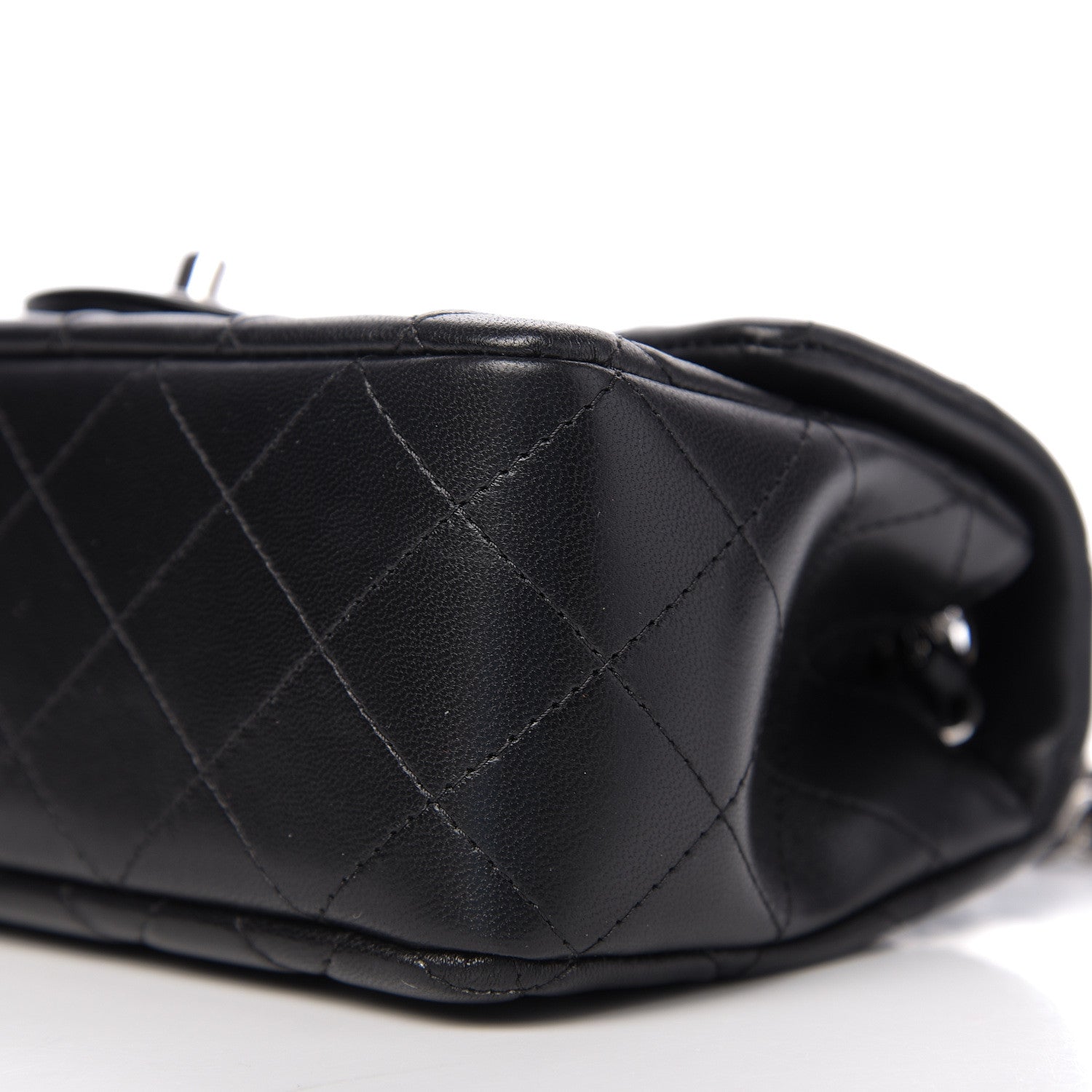 Chanel Lambskin Quilted Mini Rectangular Flap Black 9 of 10