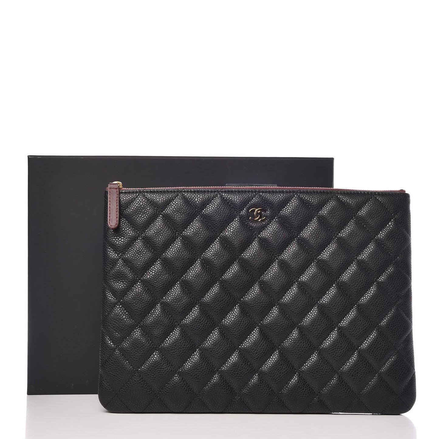 Caviar Quilted Medium Cosmetic Case Black