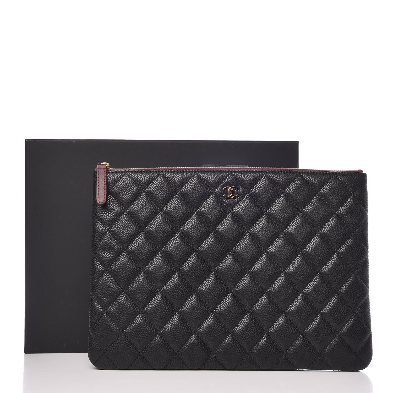 Chanel Caviar Quilted Medium Cosmetic Case Black 8 of 8