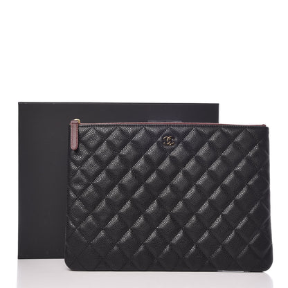 Chanel Caviar Quilted Medium Cosmetic Case Black 8 of 8