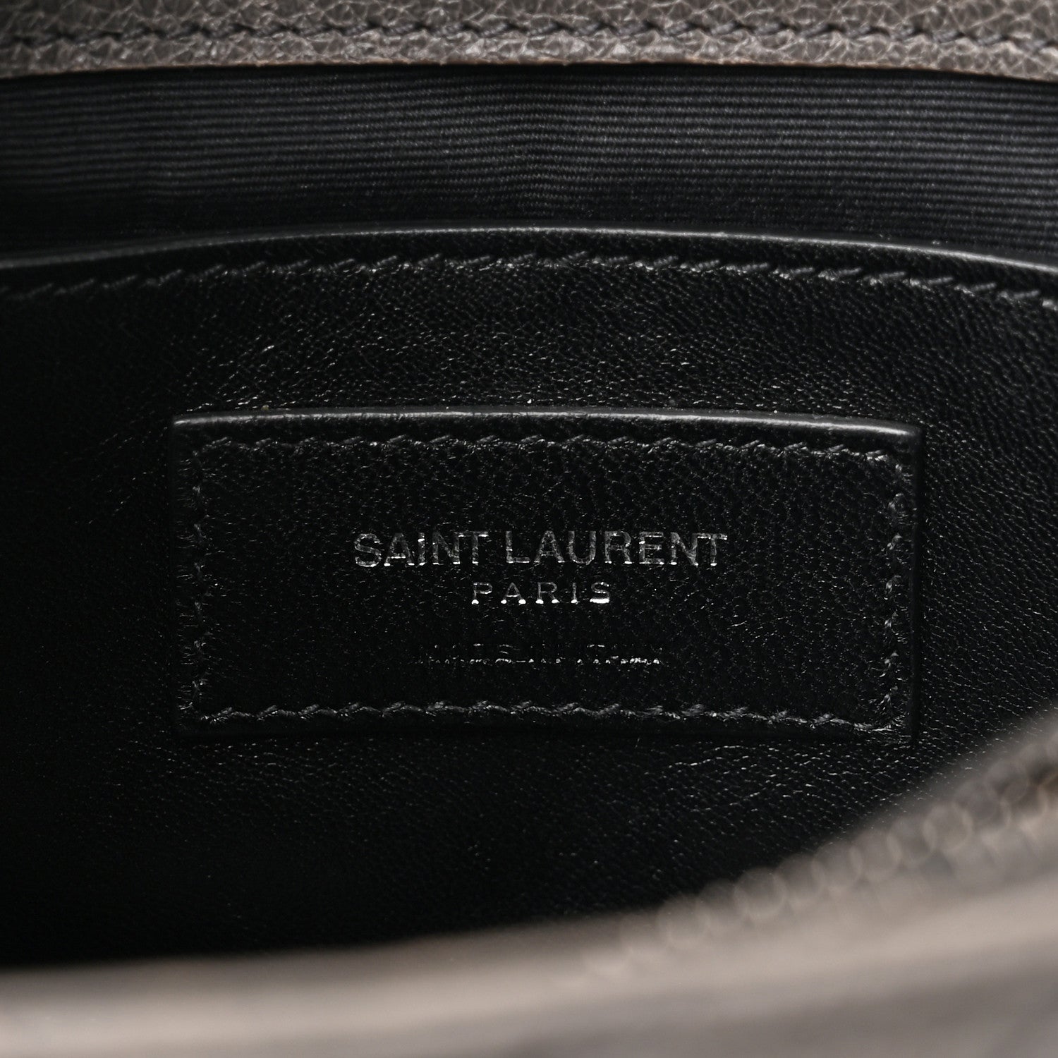 Saint Laurent Sheepskin Matelasse Chevron Monogram Medium College Bag Asphalt 7 of 22