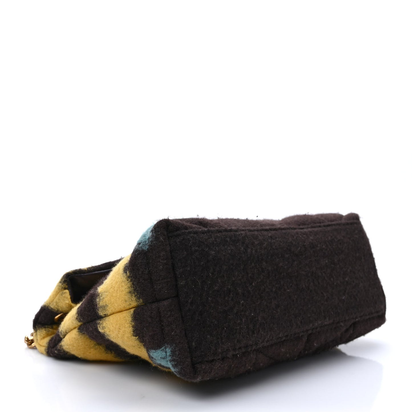 Tie Dye Wool Quilted Small Loulou Puffer Monogram Chain Satchel Yellow Pacific Blue Dark Pecan