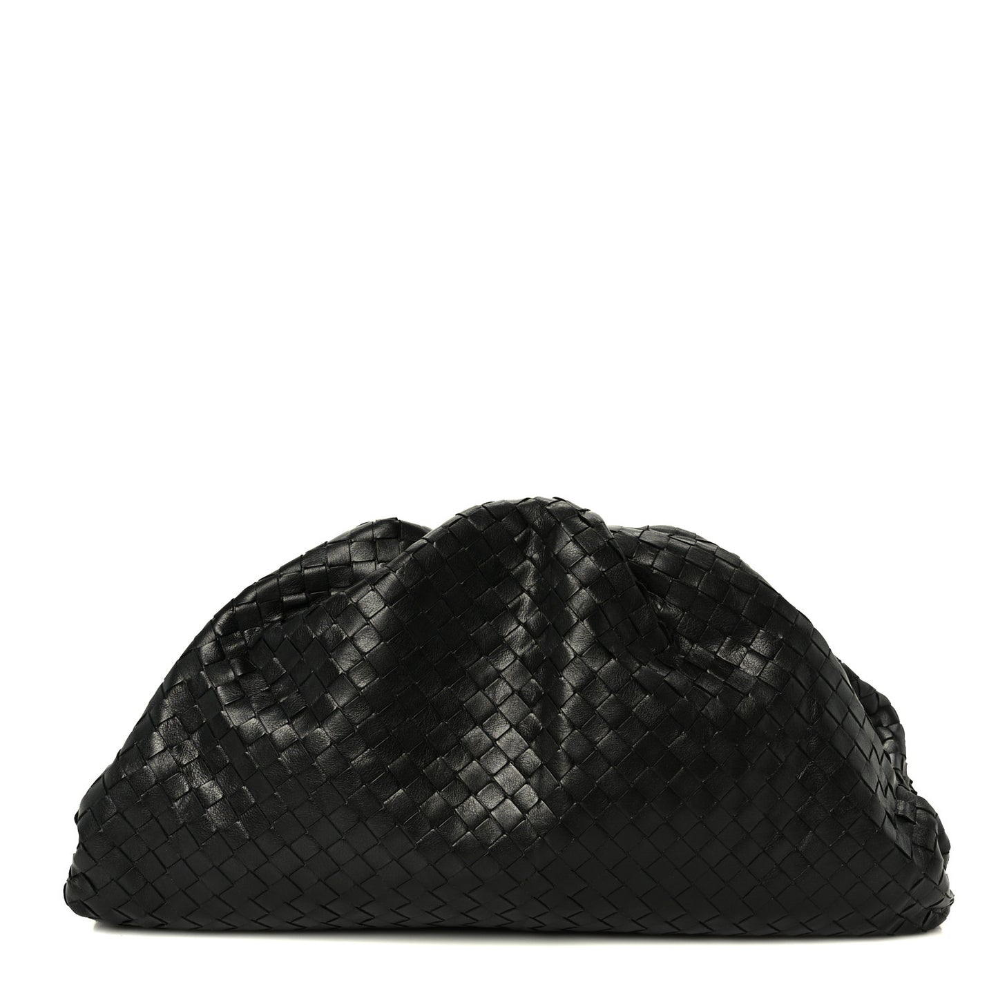 Nappa Maxi Intreccio The Pouch Oversized Clutch Black