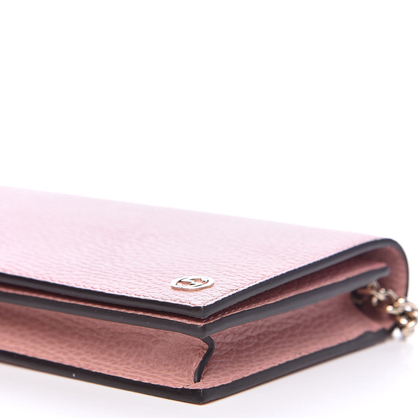 Dollar Calfskin Medium Betty Chain Wallet Soft Pink