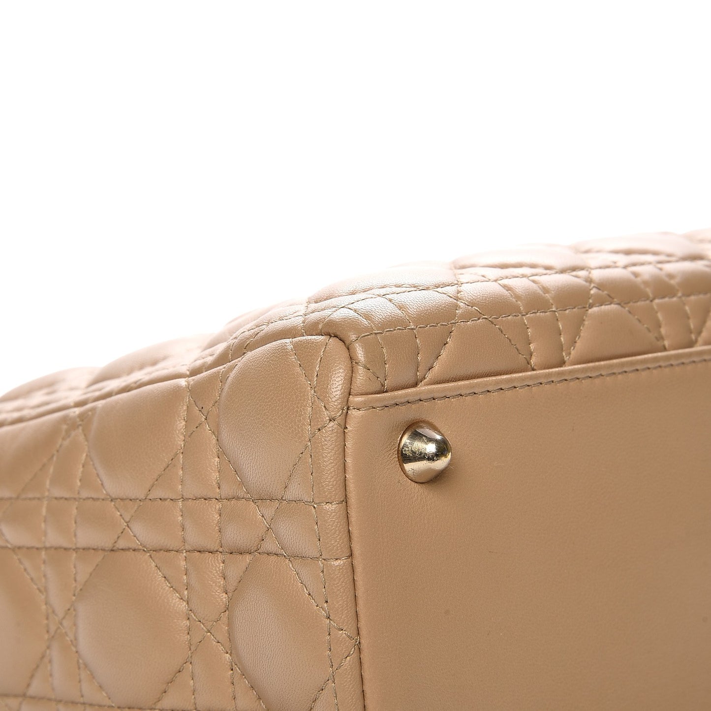 Lambskin Cannage Large Lady Dior Beige