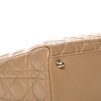Christian Dior Lambskin Cannage Large Lady Dior Beige 13 of 14
