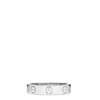 Cartier 18K White Gold 3.5mm LOVE Wedding Band Ring 49 4.75 1 of 4