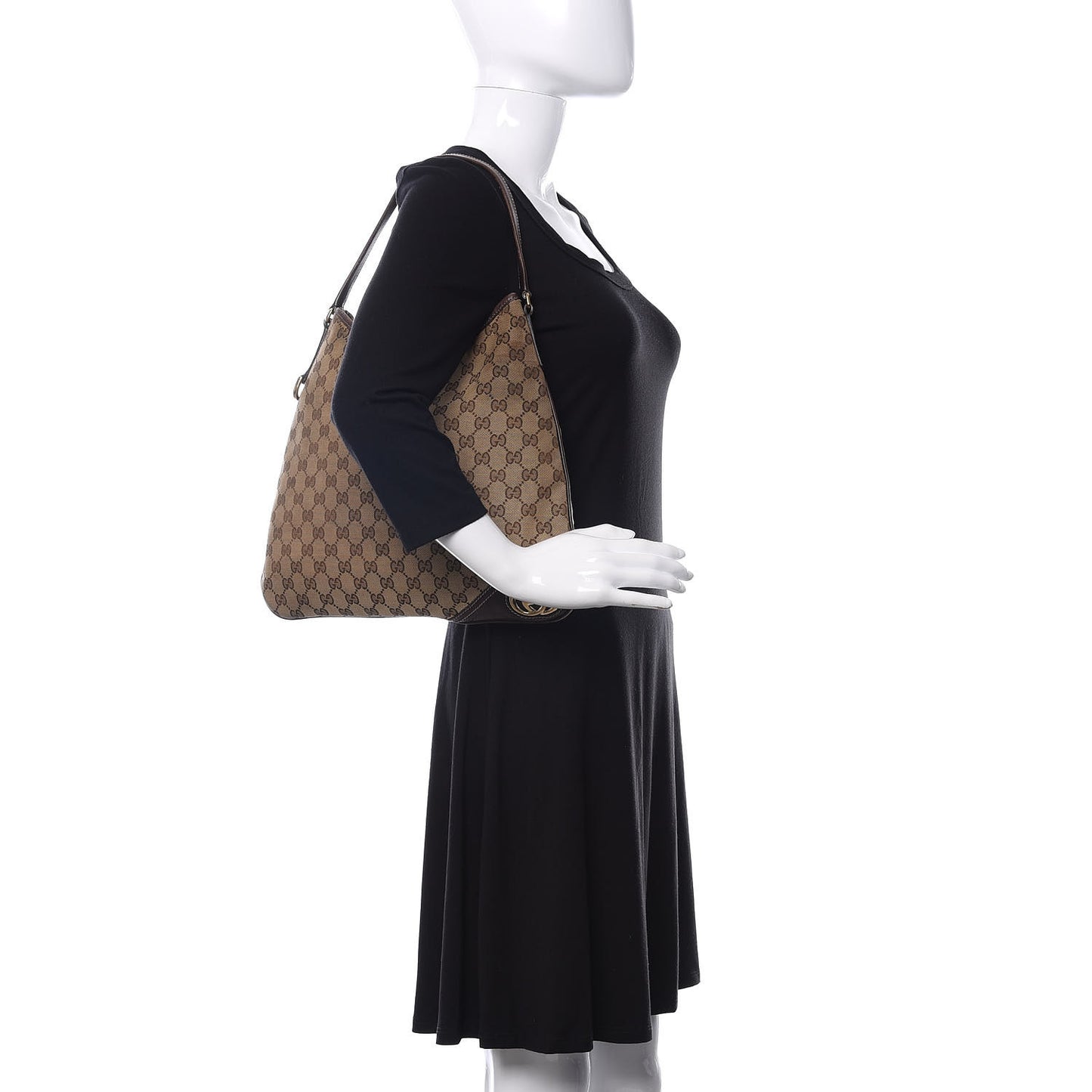 Monogram Medium New Britt Hobo Dark Brown