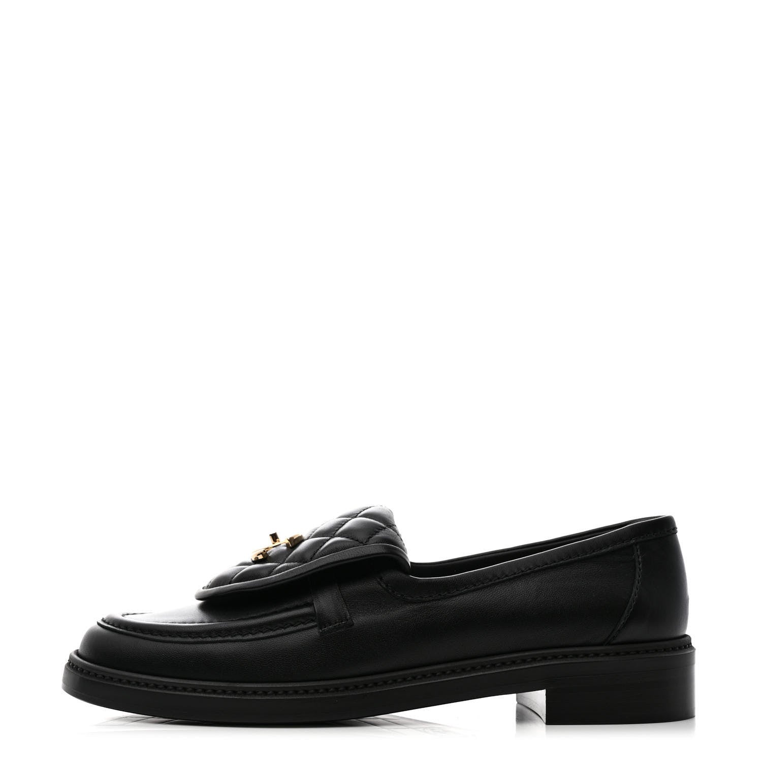 Chanel Lambskin Quilted CC Turnlock Loafers 40 Black 1 of 9