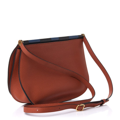 Hermes Taurillon Clemence Chevre Mysore Saut 25 Cuivre Deep Bleu 3 of 10
